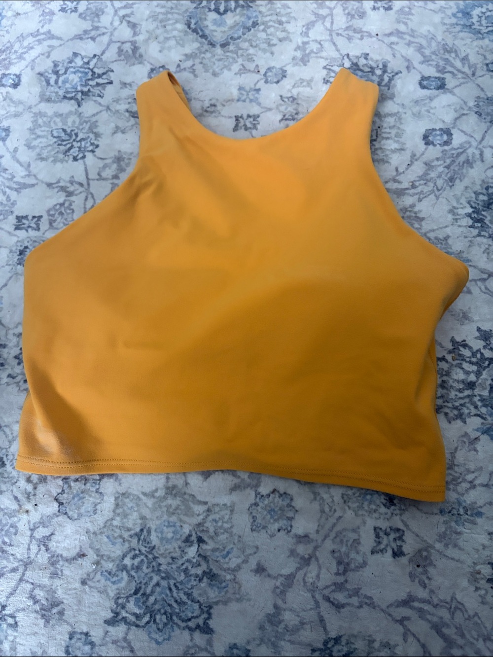 Athleta High-Neck Crop Tank in Golden Yellow
